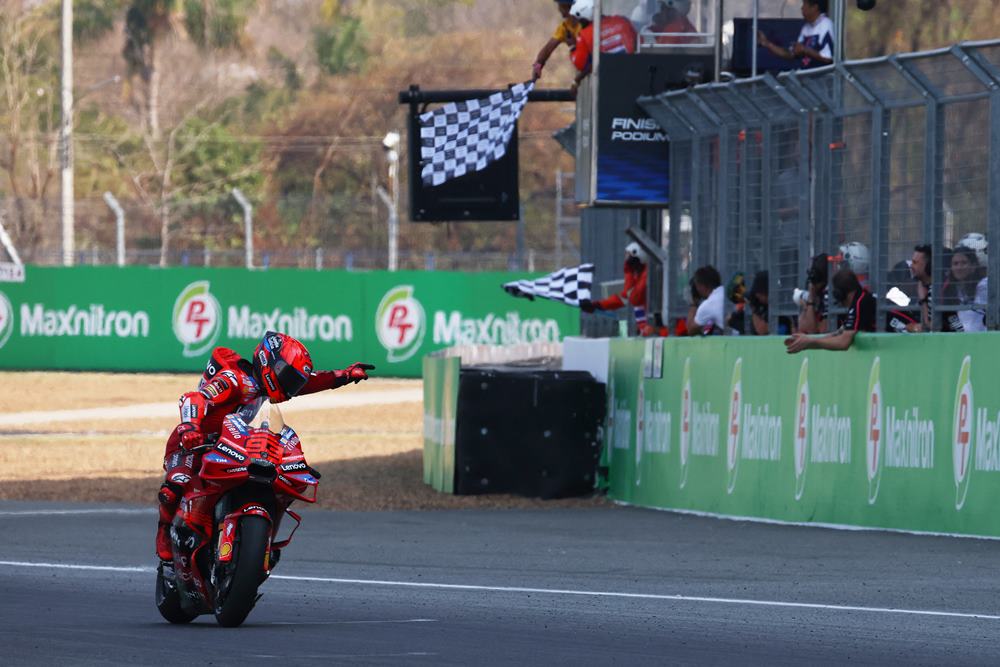 Hasil Sprint Race MotoGP Aragon 2025, Marc Marquez Juara Ungguli Duo Gresini